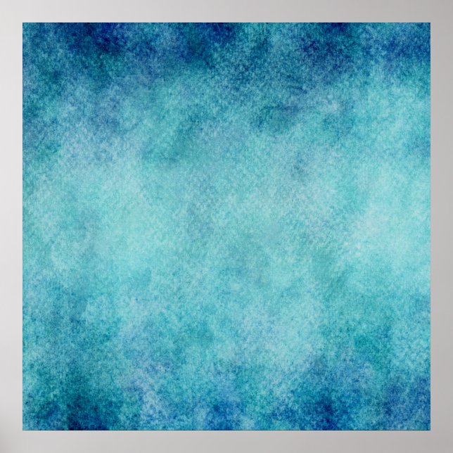 Poster Arrière - plan de papier turquoise à aquarelle ble (Devant)