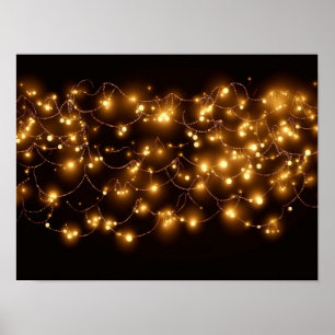 Poster Arrière - plan des lumières de Noël.