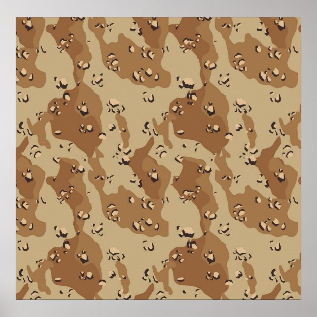 Poster Arrière - plan du Camouflage du désert militaire (Devant)