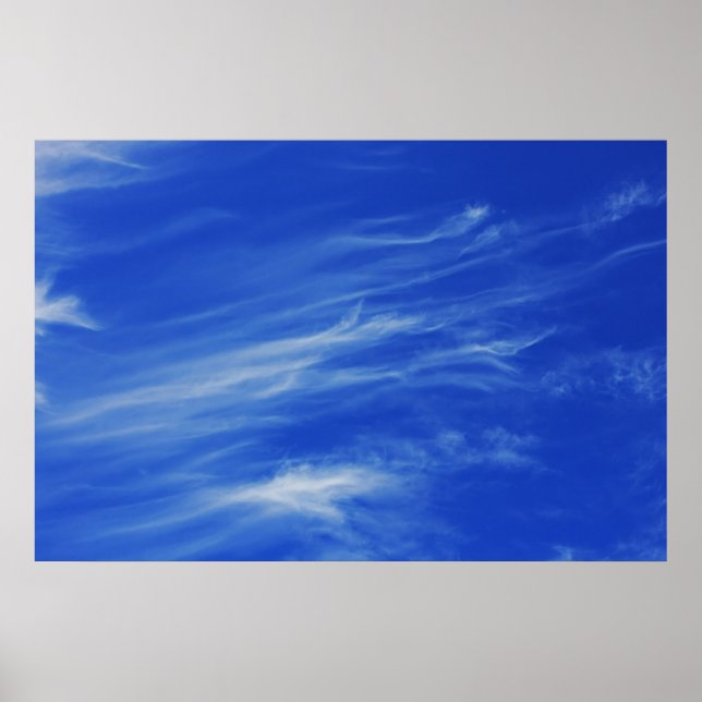 Poster Arrière - plan du ciel bleu. (Devant)