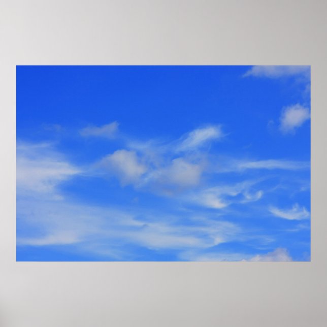 Poster Arrière - plan du ciel bleu. (Devant)