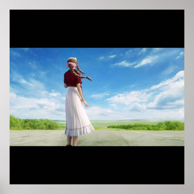 Poster Arrière - plan FFVII Aerith (Devant)
