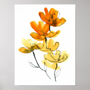 Poster Arrière - plan floral abstrait