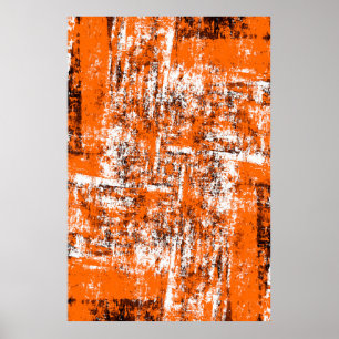 Poster Arrière - plan grunge brun foncé. Noir blanc orang