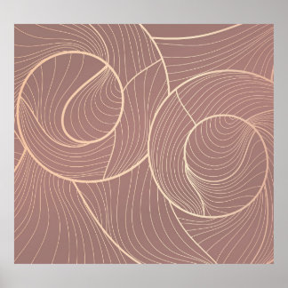 Poster Arrière - plan Motif Luxury Gold Lines