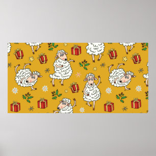 Poster arrière - plan mouton vintage