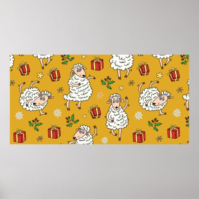 Poster arrière - plan mouton vintage (Devant)