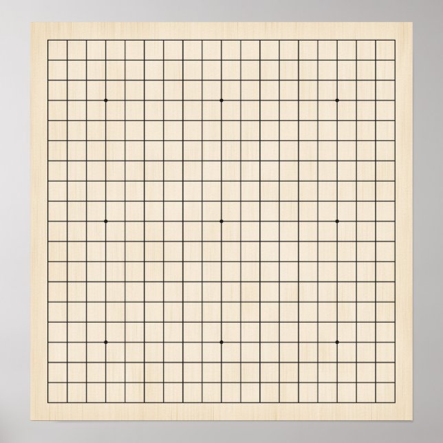 Poster arrière - plan personnalisable en bois pâle Goban  (Devant)