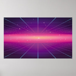 Poster Arrière - plan rétro abstrait lumineux fait dans l