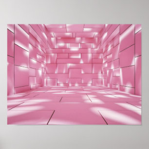 Poster Arrière - plan rose original avec lumière et ombre