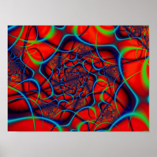 Poster Arrière - plan rouge