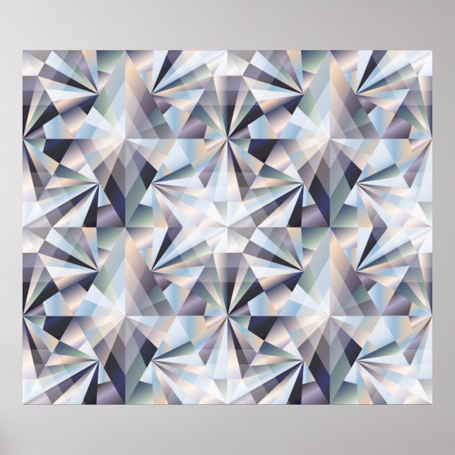 Poster Arrière - plan sans couture en diamant, illustrati (Devant)