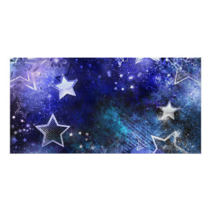 Poster Arrière - plan spatial avec étoiles