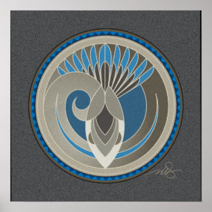 Poster arrière - plan Spirit Of Sky Snake gris