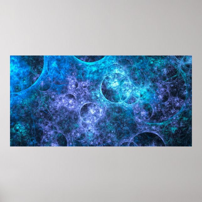 Poster Arrière - plan texture bulle bleue (Devant)