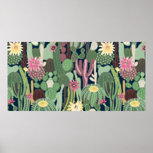 Poster arrière - plan transparent avec cactus