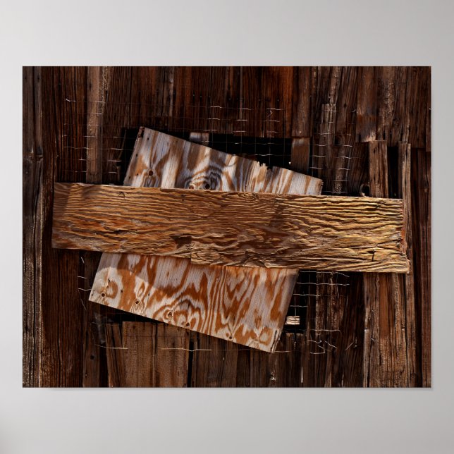 Poster Arrière-plan Vieux Maison En Bois (Devant)