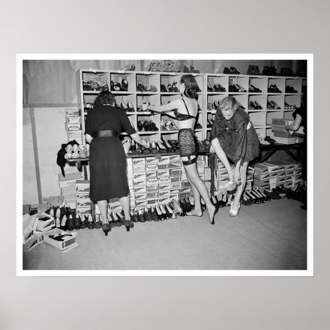 Poster Arrière-scène Mark Foy Fashion Show vers 1947 (Devant)