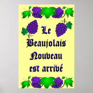 Poster Arrivé d'est de Le Beaujolais Nouveau