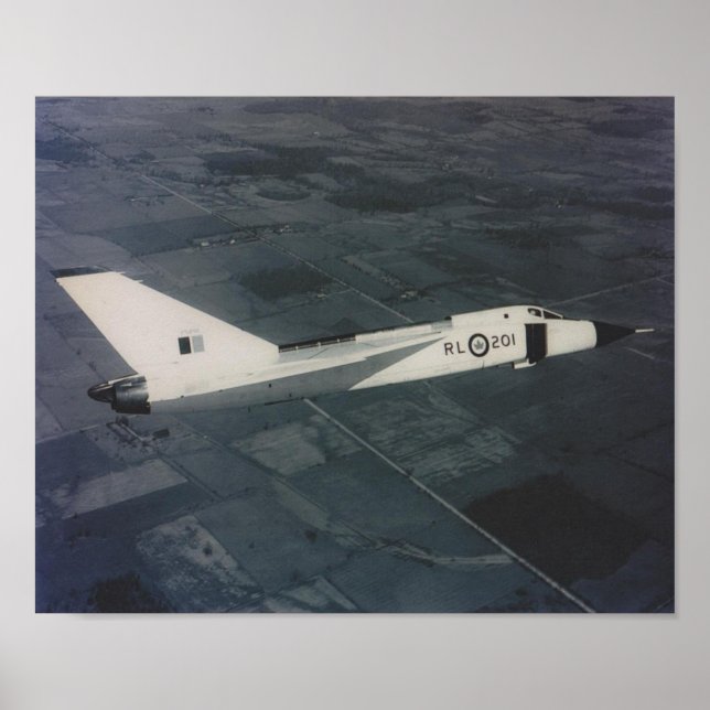 Poster Arrow Avro - RL201 en vol (Devant)