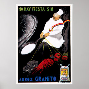 Poster Arroz Granito Alimentation Vintage