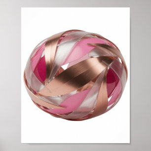 Poster Art abstrait argenté ludique Conception abstraite