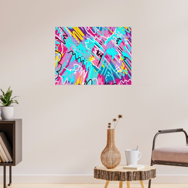 Poster Art Abstrait audacieux (Salon 3)