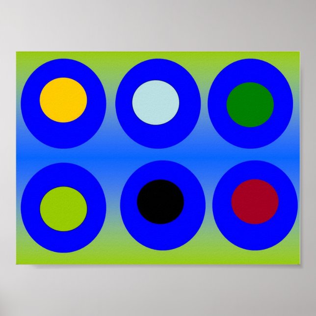 Poster Art Abstrait - Cercles au sein des cercles (Devant)