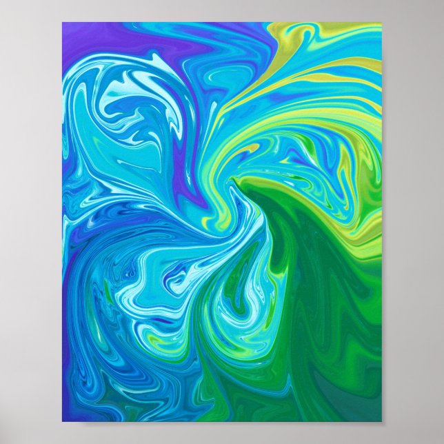 Poster Art abstrait coloré (Devant)
