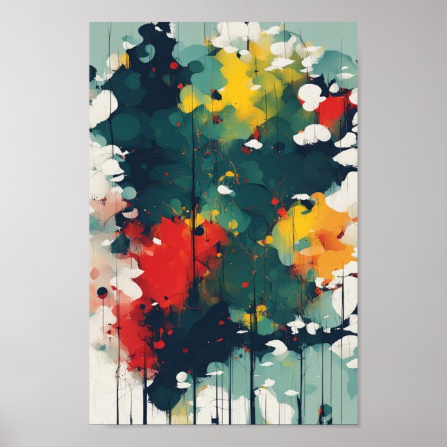 Poster Art abstrait coloré (Devant)