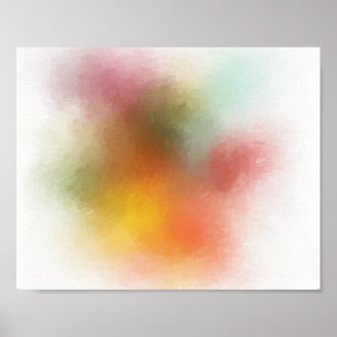 Poster Art Abstrait coloré Rouge Jaune Bleu Vert Violet