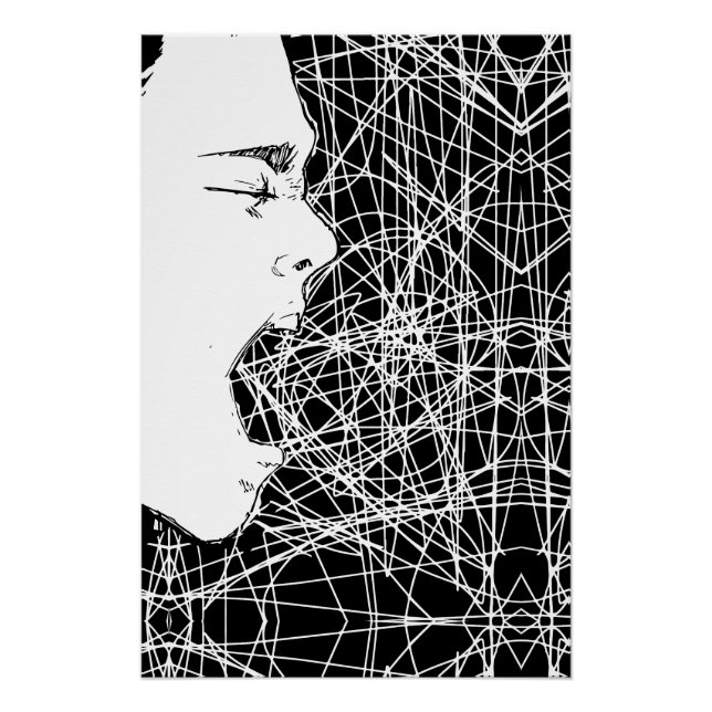 Poster Art abstrait criant (Devant)