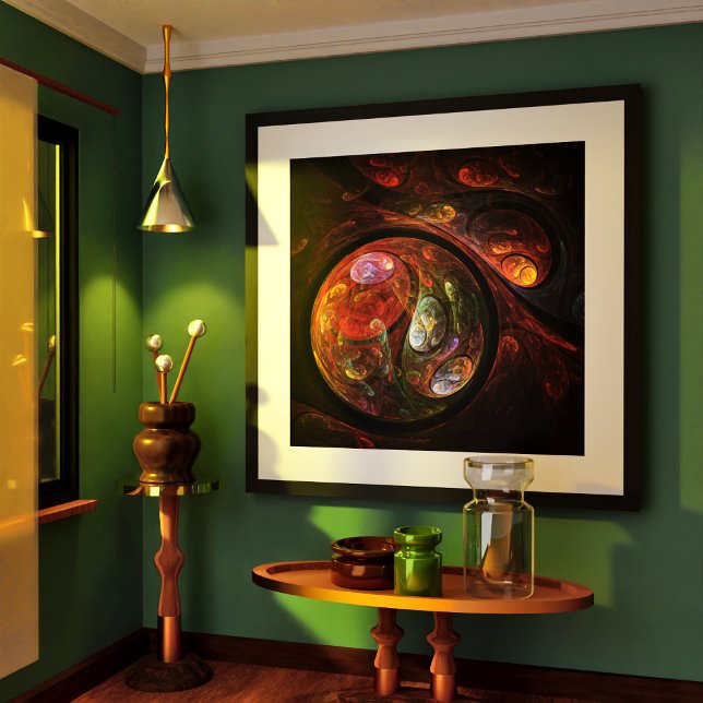 Poster Art abstrait de connexion fluide (Fluid Connection Abstract Art Poster)