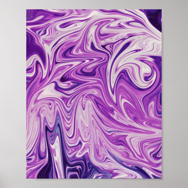 Poster Art abstrait de lave fondue (Devant)