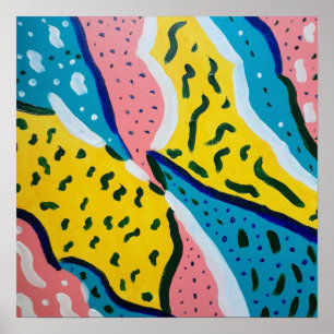 Poster Art abstrait de papillon