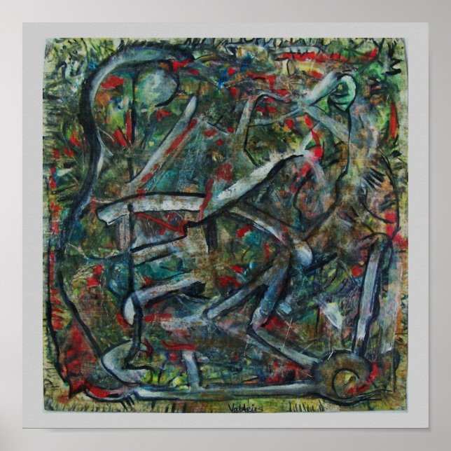 Poster Art Abstrait de ValAries Pachydermatous (Devant)