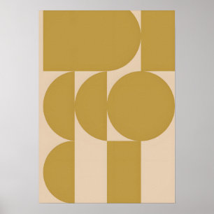 Poster Art abstrait design minimaliste style postmoderne
