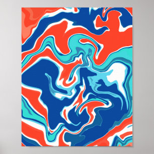 Poster Art Abstrait fluide et dynamique