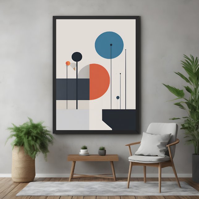 Poster Art Abstrait géométrique minimaliste moderne (Créateur téléchargé)