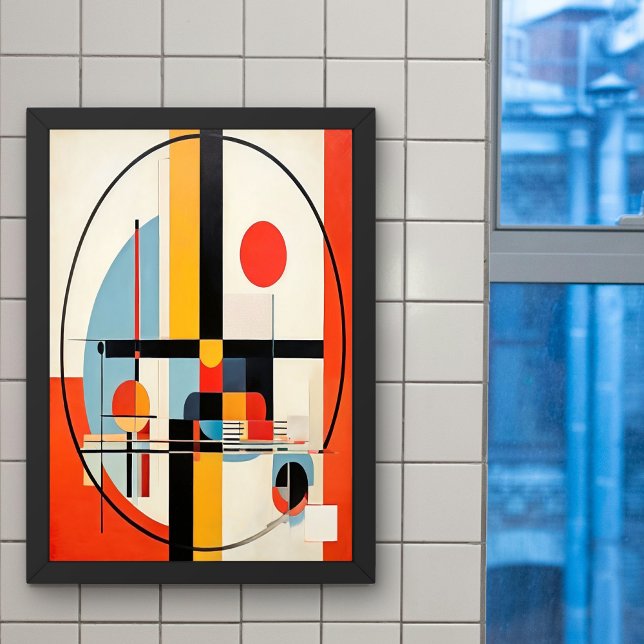 Poster Art Abstrait géométrique moderne inspiré du Bauhau (Créateur téléchargé)