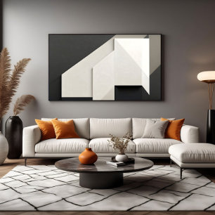 Poster Art Abstrait Minimaliste Couches
