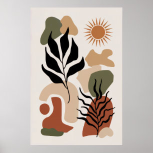 Poster Art Abstrait minimaliste Illustration vectorielle 