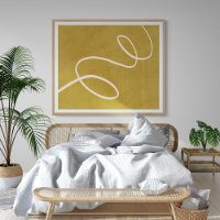 Art Abstrait minimaliste moderne en or jaune