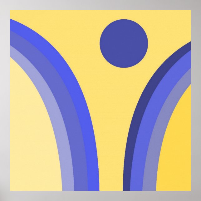 Poster art abstrait moderne (Devant)