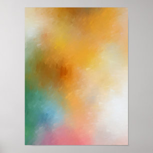 Poster Art Abstrait moderne Bleu Vert rose violet rouge