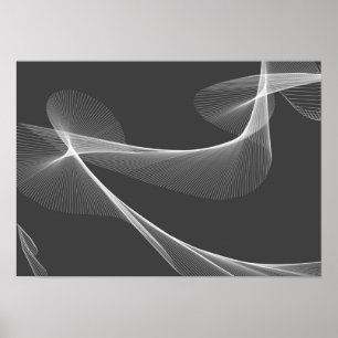 Poster Art abstrait - Noir et Blanc