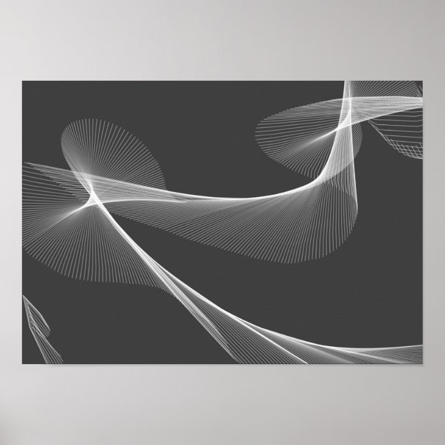 Poster Art abstrait - Noir et Blanc (Devant)