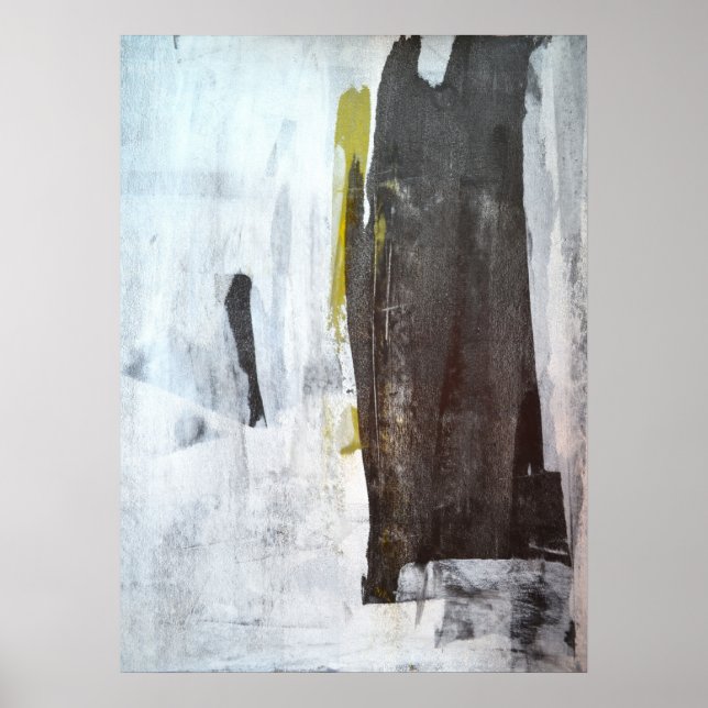 Poster Art Abstrait noir et blanc "Amazeignely Modern" (Devant)