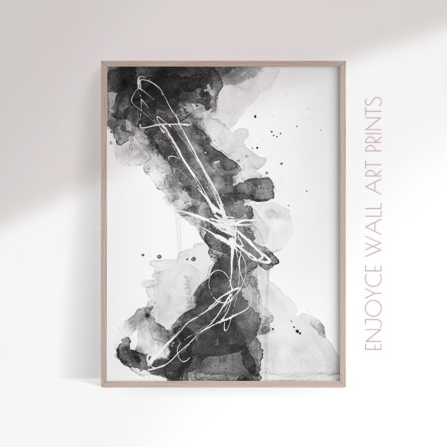 Poster Art abstrait noir et blanc impressionnant (Créateur téléchargé)