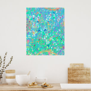 Poster Art abstrait : Petites créatures marines